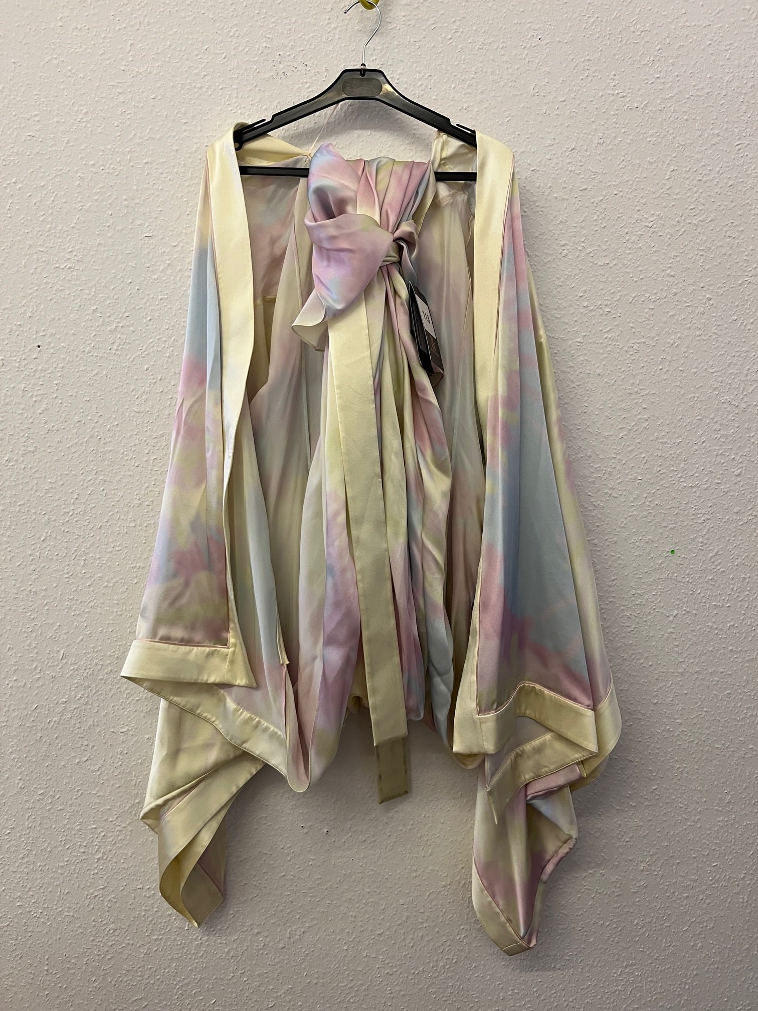 Ralph & Russo 20U 11 D285 Tie-Dye Silk Twill Mini Dress with Train, Pink/Yellow, Size 38 - 3