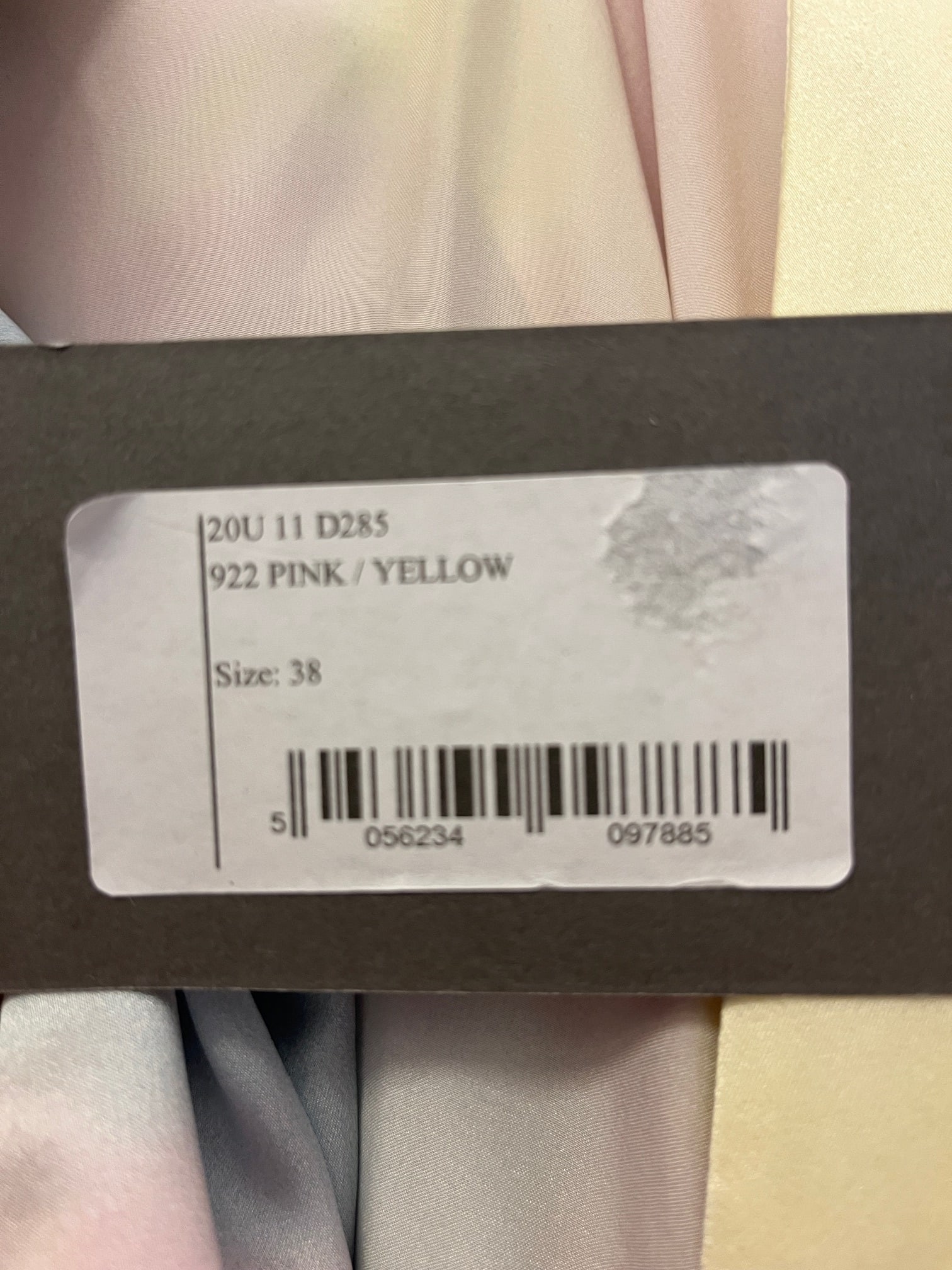 Ralph & Russo 20U 11 D285 Tie-Dye Silk Twill Mini Dress with Train, Pink/Yellow, Size 38 - 5