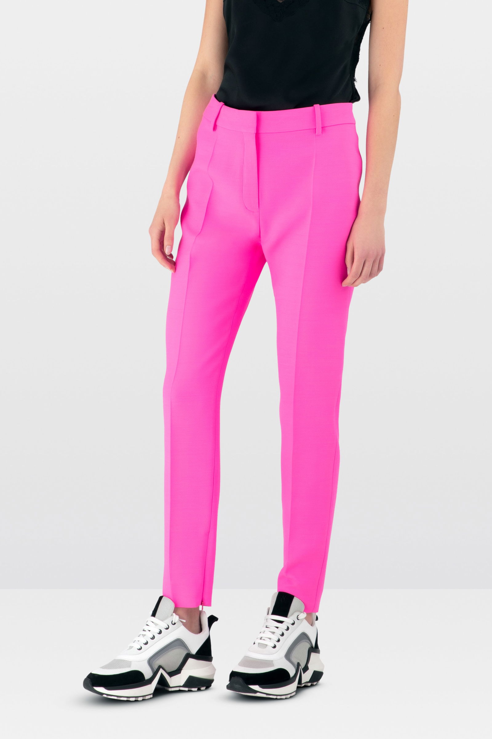Ralph & Russo 19U11 P20 Tailored Crepe Trousers, Hot Pink, Size 38 (RRP £1,490) (1 of 5)
