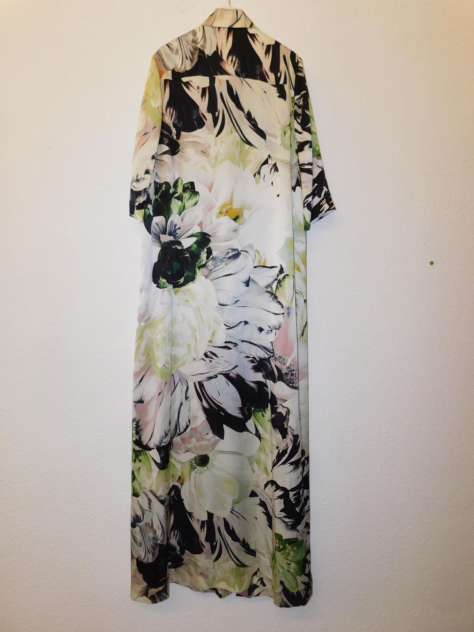 Ralph & Russo 19U11 D40 Long Jacket, Pink/Mint Print, Size 38 - 3