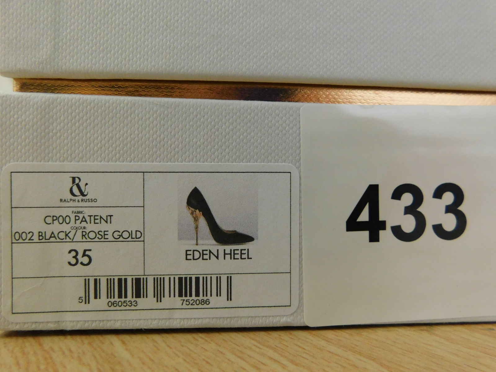 Pair of Ralph & Russo Eden Heel Pumps, Black/ Rose Gold, With Box & Dust Bags. EU Size 35. - 4