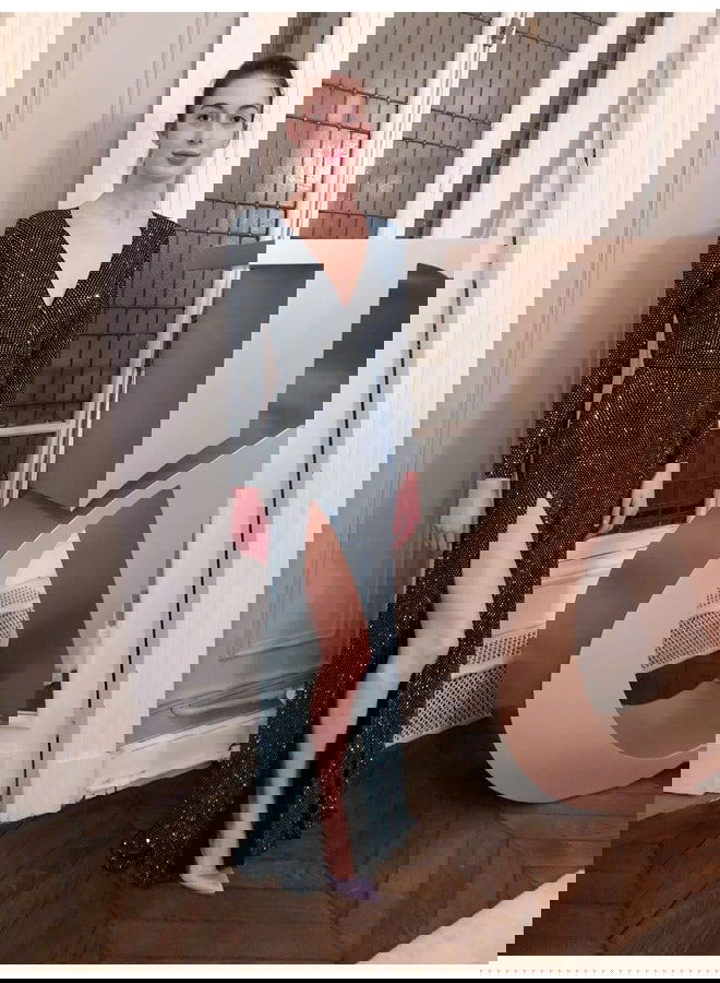 Ralph & Russo 19F11 D044, Long Sleeved Embroidered Silk Chiffon Dress with Skirt Split, Black, Size: Ralph & Russo 19F11 D044, Long Sleeved Embroidered Silk Chiffon Dress with Skirt Split, Black, Size 36 (RRP £13,900) - Long Evening Dress in silk chiffon embellished with hotfix. A