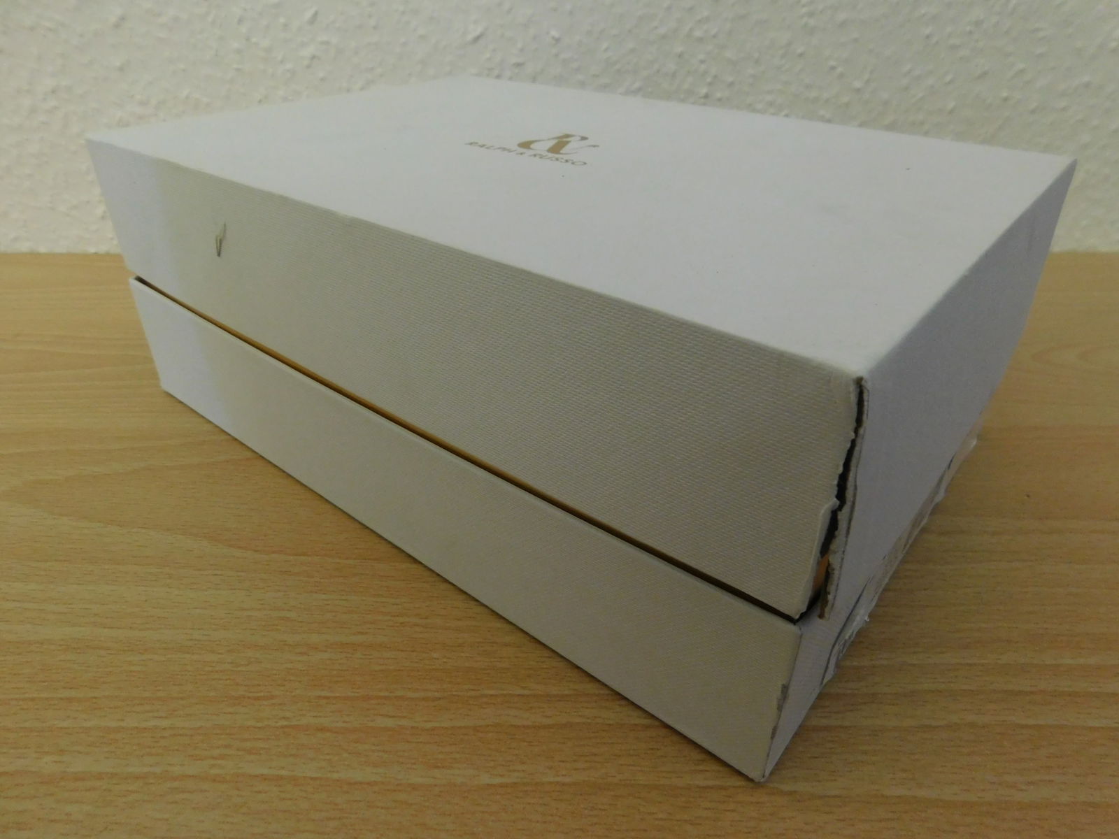 Pair of Ralph & Russo Empire Heel Pumps, Suede Fabric, Pale Blue/ Light Gold, With Box & Dust Bags. - 6