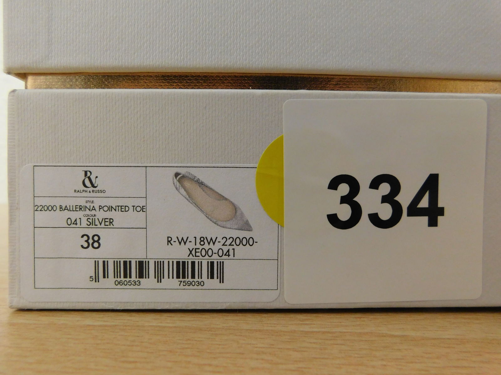 Pair of Ralph & Russo Ballerina Pointed Toe Sandals, Silver, With Box & Dust Bags. EU Size 38. - 7