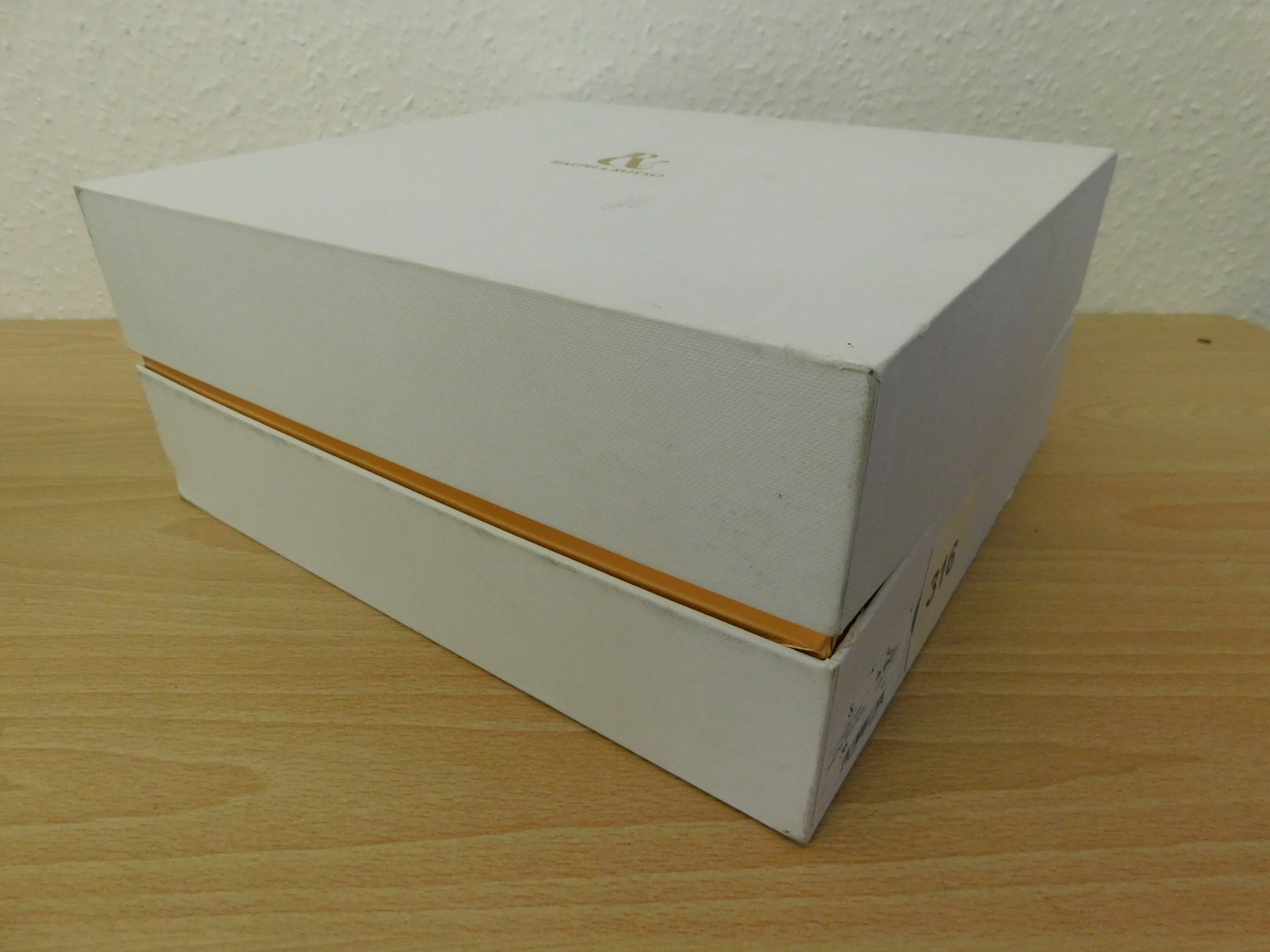 Pair of Ralph & Russo 4.0 Runner Sneakers, Suede Fabric, Tan White Silver with Box & Dust Bags. EU S - 6