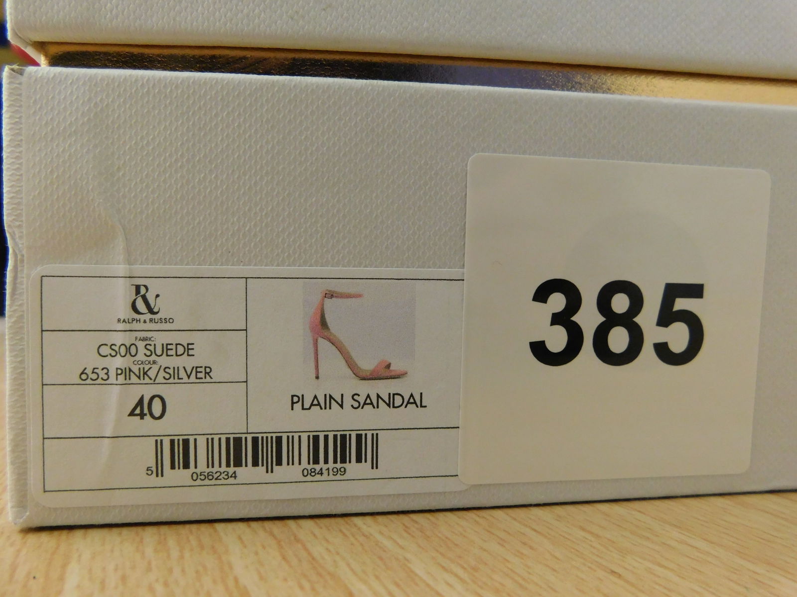 Pair of Ralph & Russo Plain Sandals, Suede Material, Pink/ Silver, With Box & Dust Bags. EU Size 40. - 7