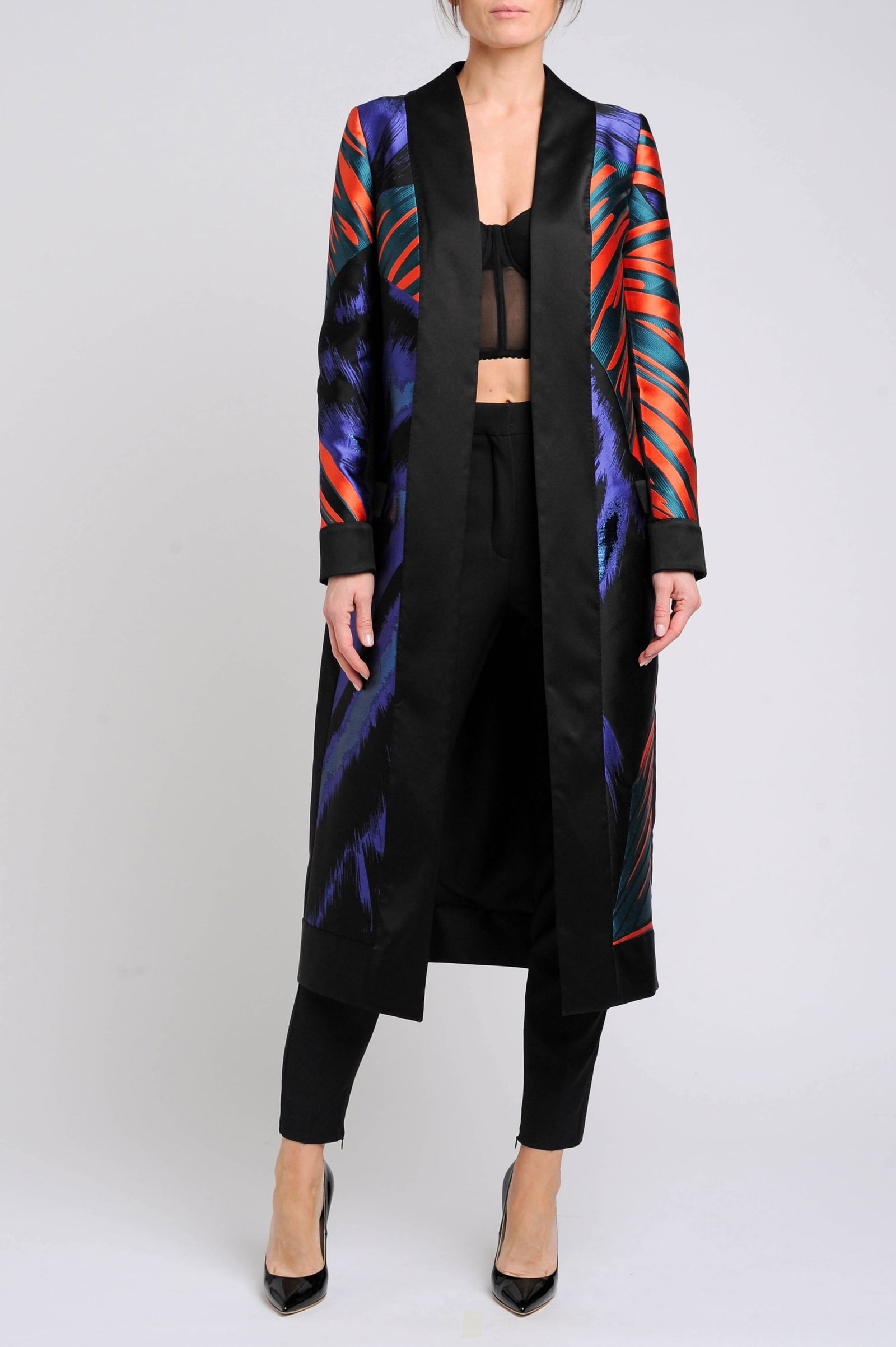 Ralph & Russo 19F11 C001 Oversize Jacket, Multi Black, Size 40 (1 of 4)