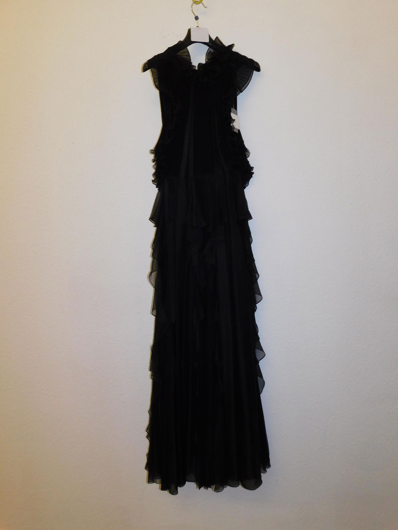 Ralph & Russo 17W EVE 015 Pleated Silk Chiffon Eve Dress, Black, Size 36 (RRP £10,500) - 3