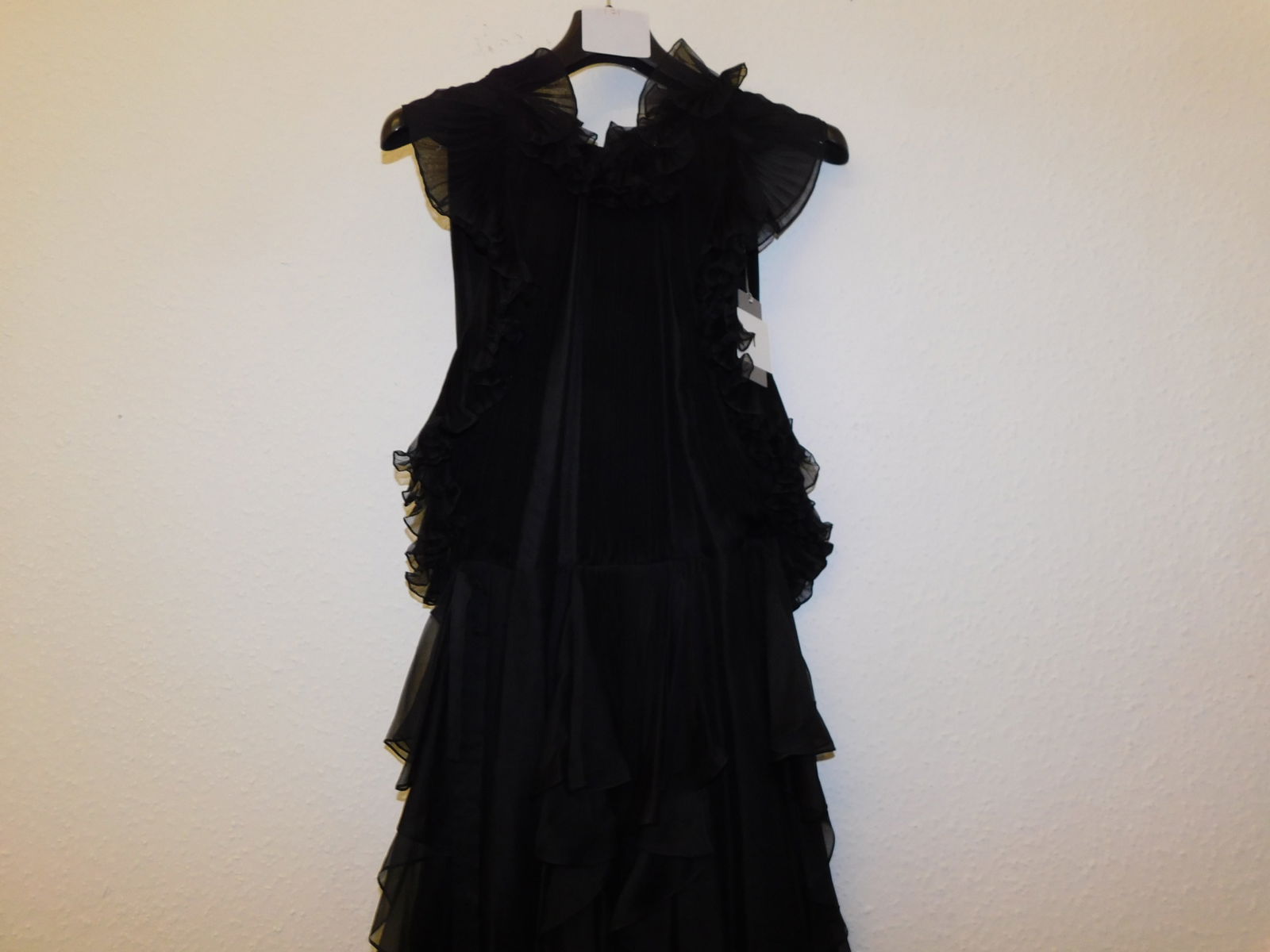 Ralph & Russo 17W EVE 015 Pleated Silk Chiffon Eve Dress, Black, Size 36 (RRP £10,500) - 5