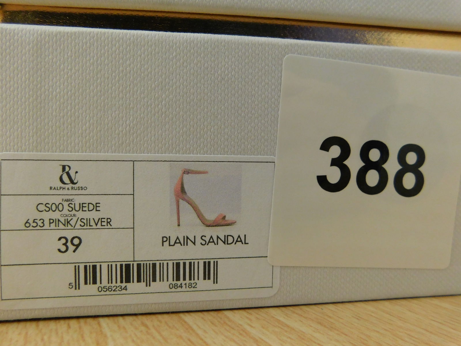 Pair of Ralph & Russo Plain Sandals, Suede Material, Pink/ Silver, With Box & Dust Bags. EU Size 39. - 7