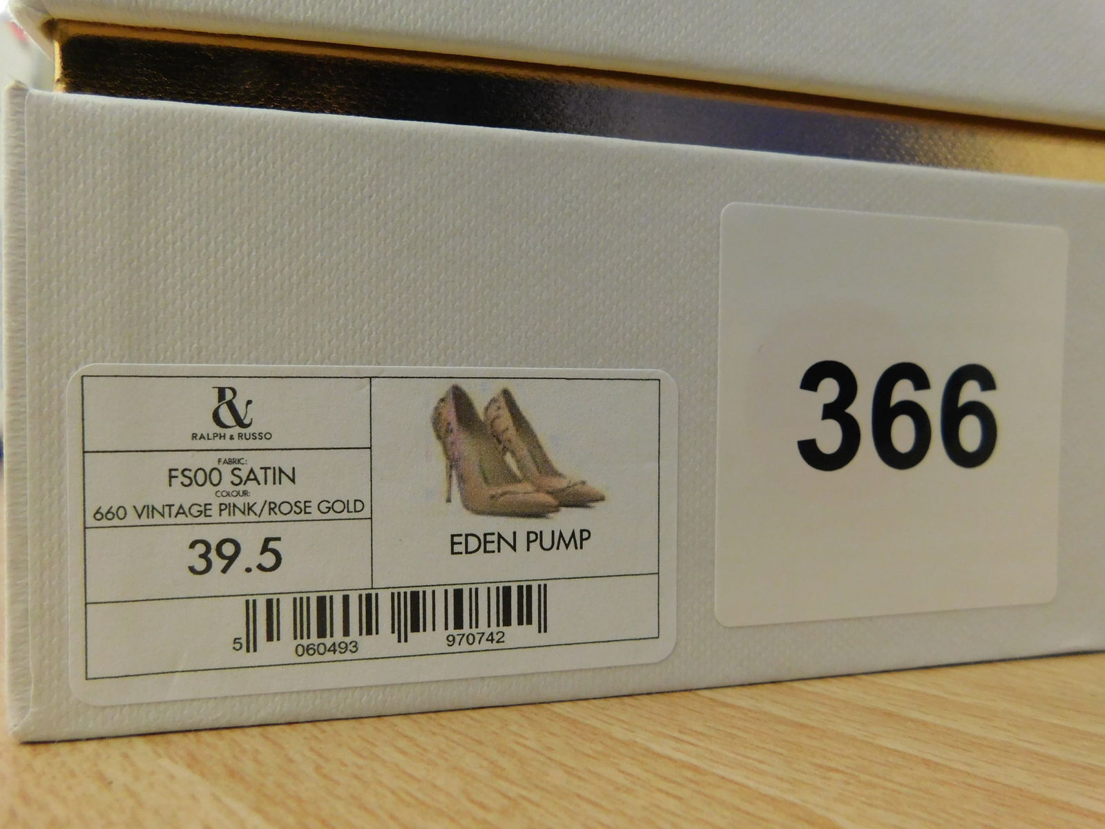 Pair of Ralph & Russo Eden Heel Pumps, Satin Fabric, Vintage Pink/ Rose Gold, With Box & Dust Bags. - 4