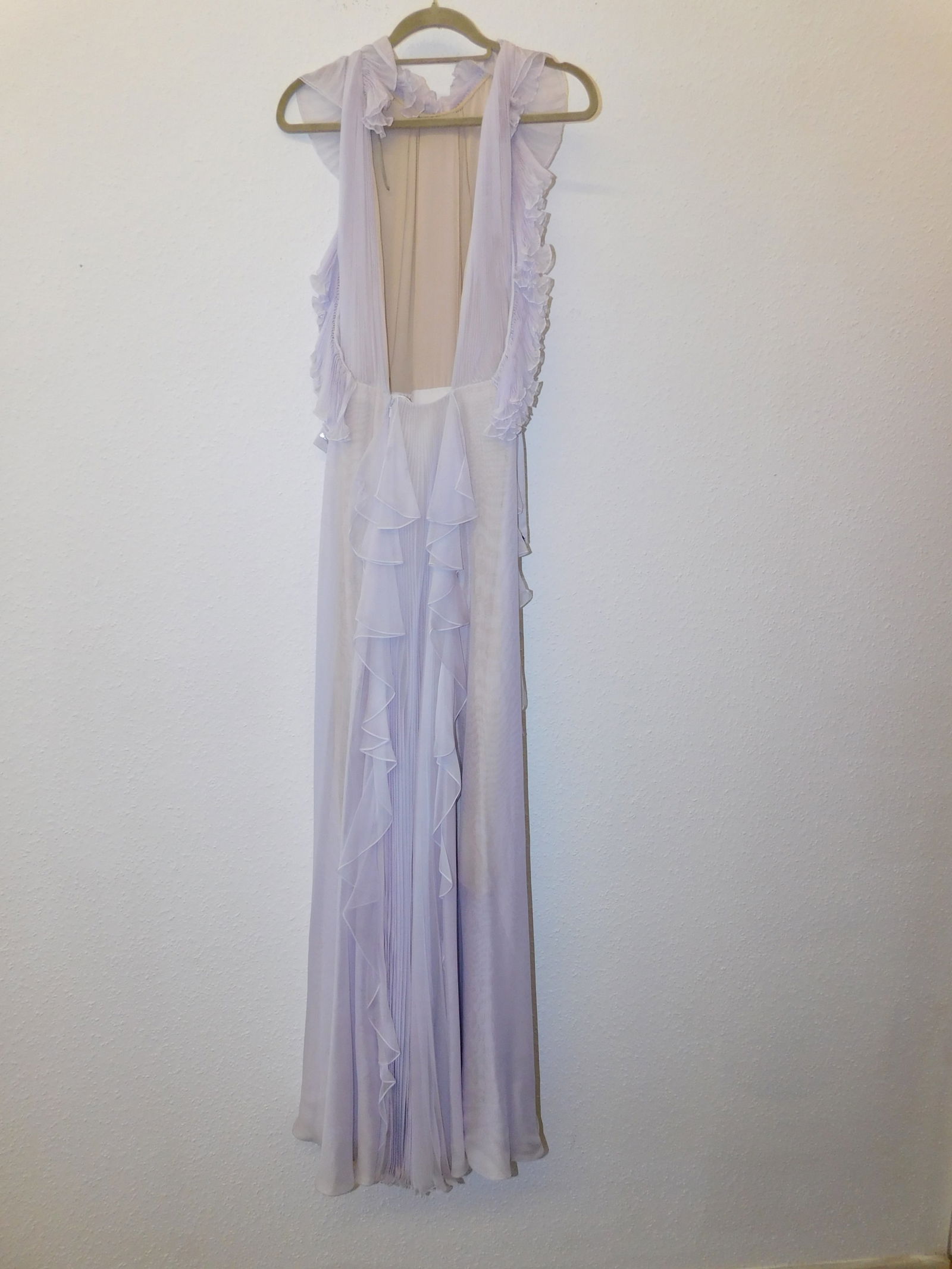 Ralph & Russo 17W EVE 015 Pleated Silk Chiffon Evening Dress, Lavender, Size 40 (RRP £10,500) - 3