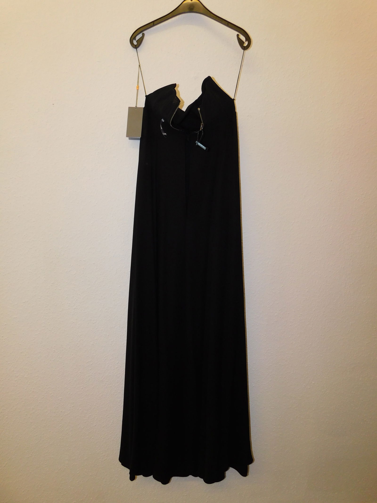 Ralph & Russo 19C 11 SE08 Black Embellished Jumpsuit Crepe Satin, Black, Size 36 - 2