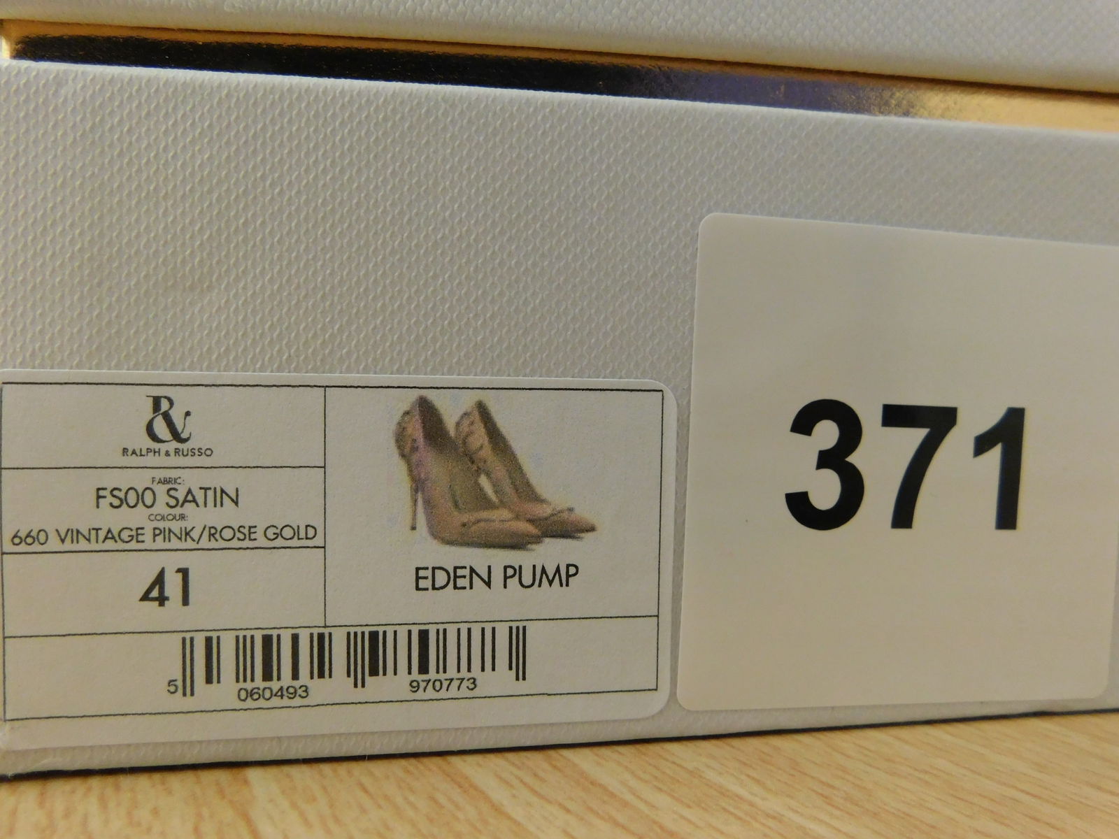 Pair of Ralph & Russo Eden Heel Pumps, Satin Fabric, Vintage Pink/ Rose Gold, With Box & Dust Bags. - 4