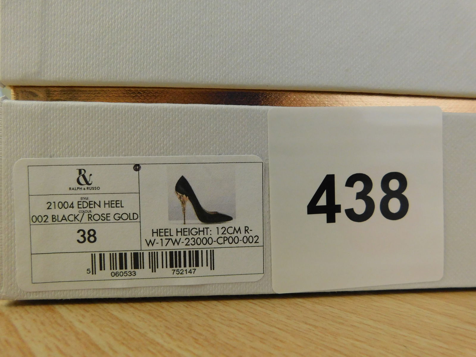 Pair of Ralph & Russo Eden Heel Pumps, Black/ Rose Gold, With Box & Dust Bags. EU Size 38. - 4