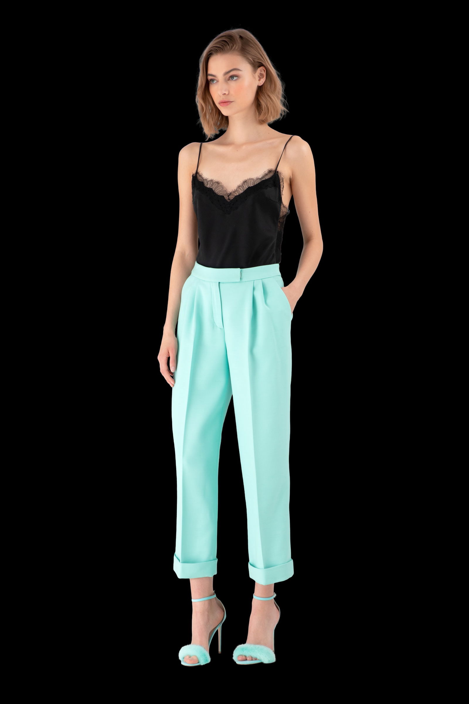 Ralph & Russo 20P 11 P205 Trousers, Oceano, Size 42: Ralph & Russo 20P 11 P205 Trousers, Oceano, Size 42