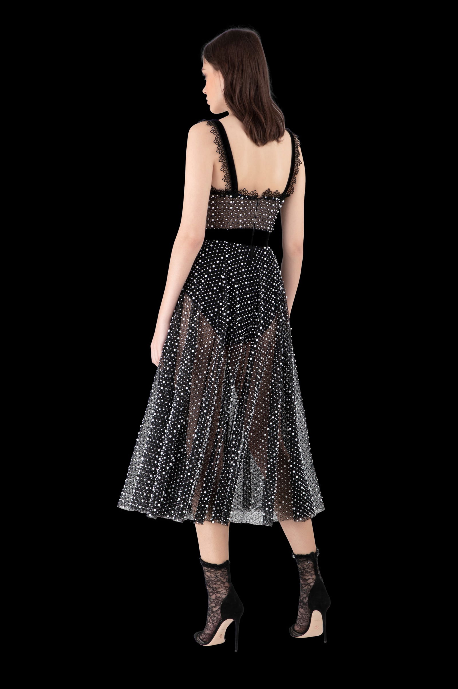 Ralph & Russo 20U 11 D227 Black Lace Bustier Dress, Black, Size 36 (RRP £9,900) - 2