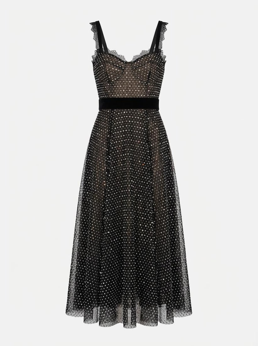 Ralph & Russo 20U 11 D227 Black Lace Bustier Dress, Black, Size 36 (RRP £9,900) - 4