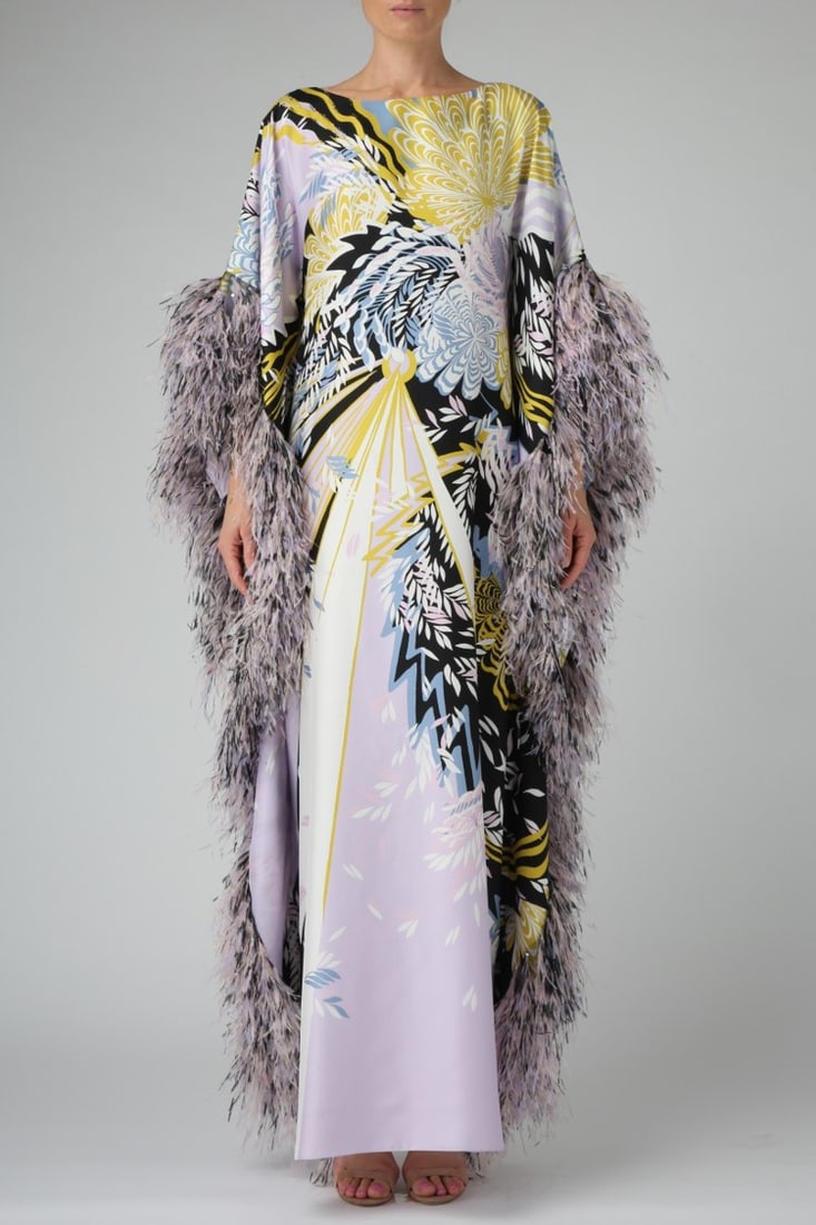 Ralph & Russo 20P 11 D225 Dress, Purple Psychedelic, Size Medium (1 of 4)