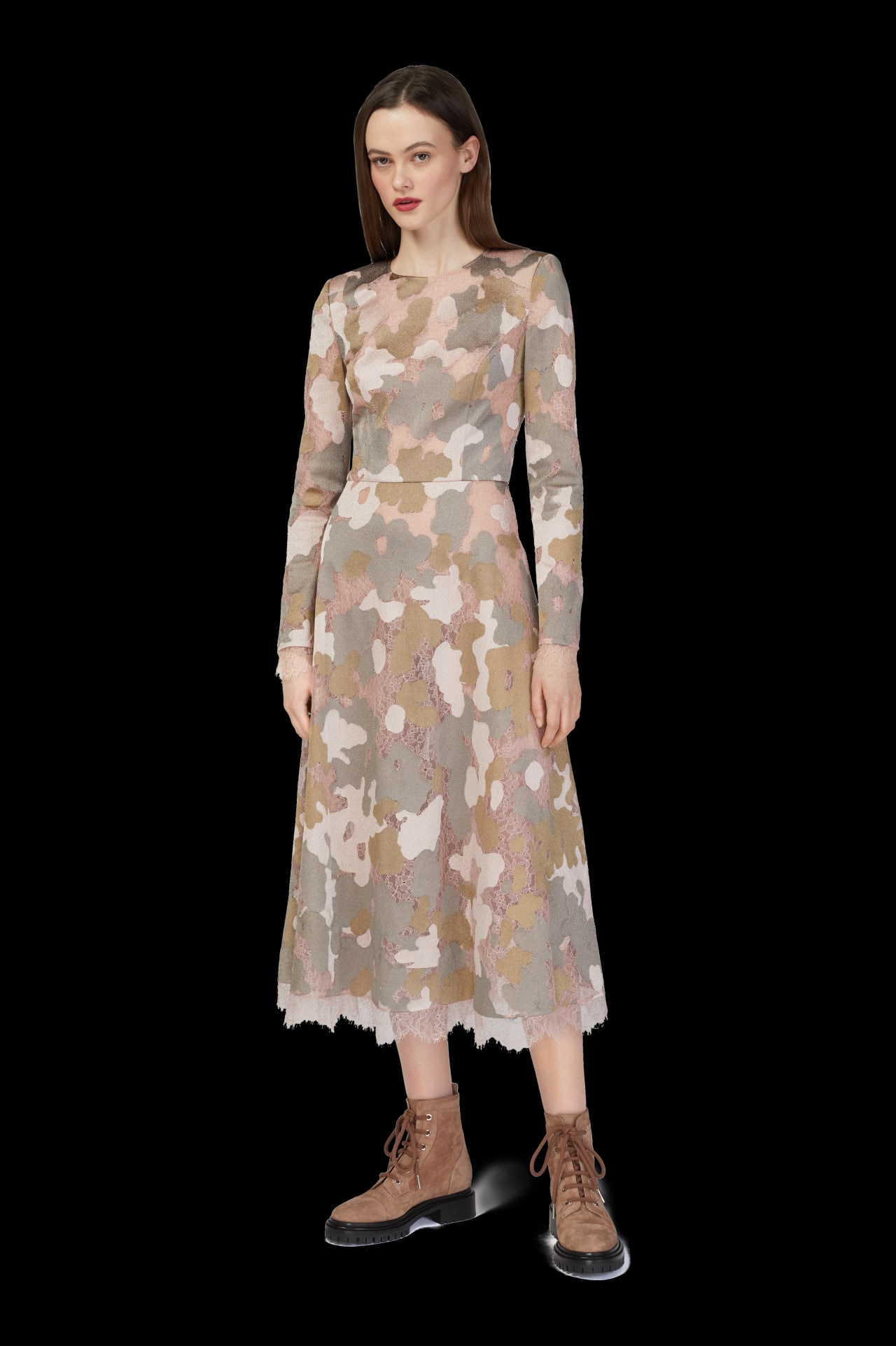 Ralph & Russo 20F 11 D322 VERS A Dress, Smoke Rose, Size 38 (1 of 5)