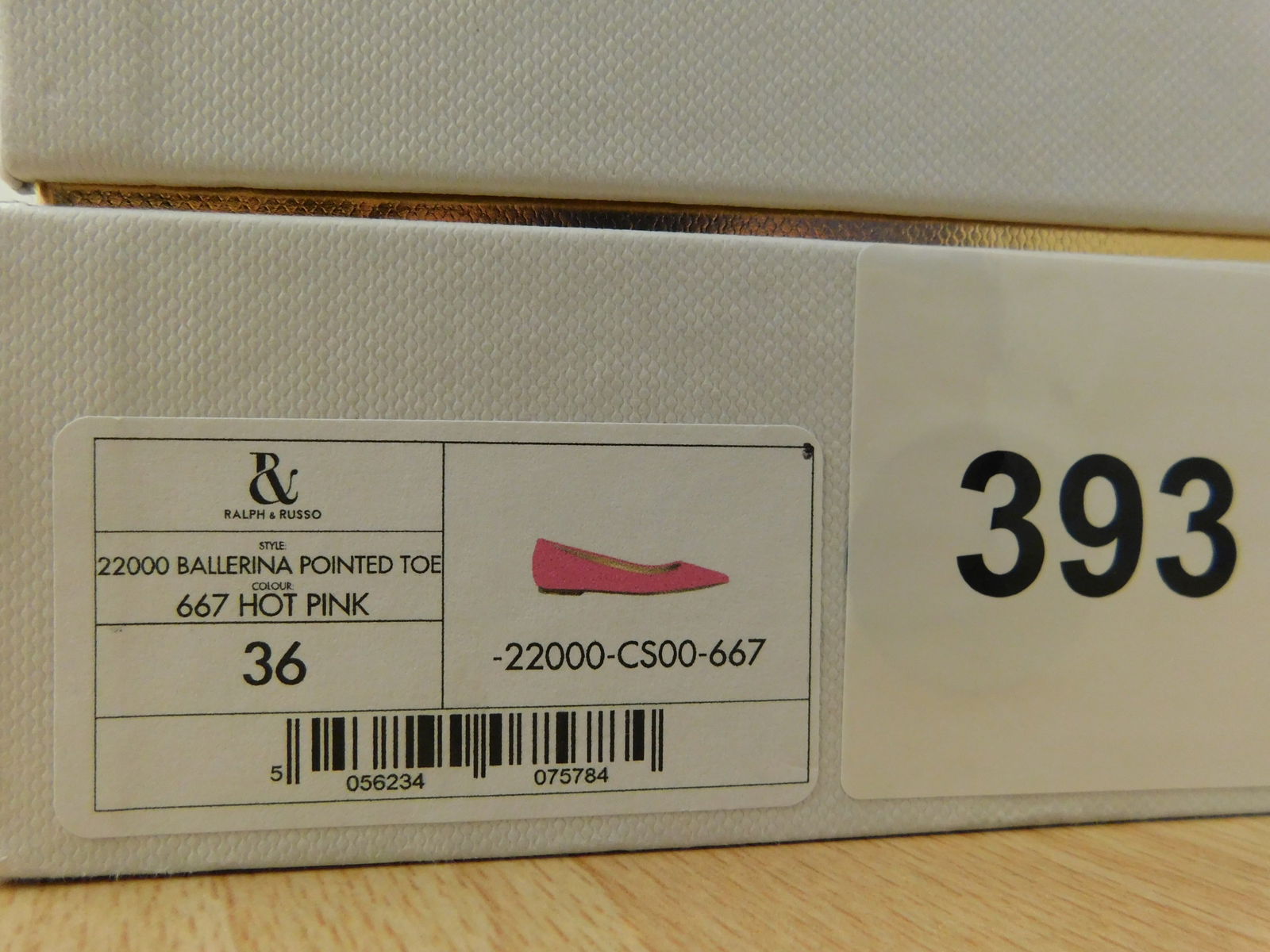 Pair of Ralph & Russo Ballerina Pointed Toe Pumps, Hot Pink, With Box & Dust Bags. EU Size 36. - 7