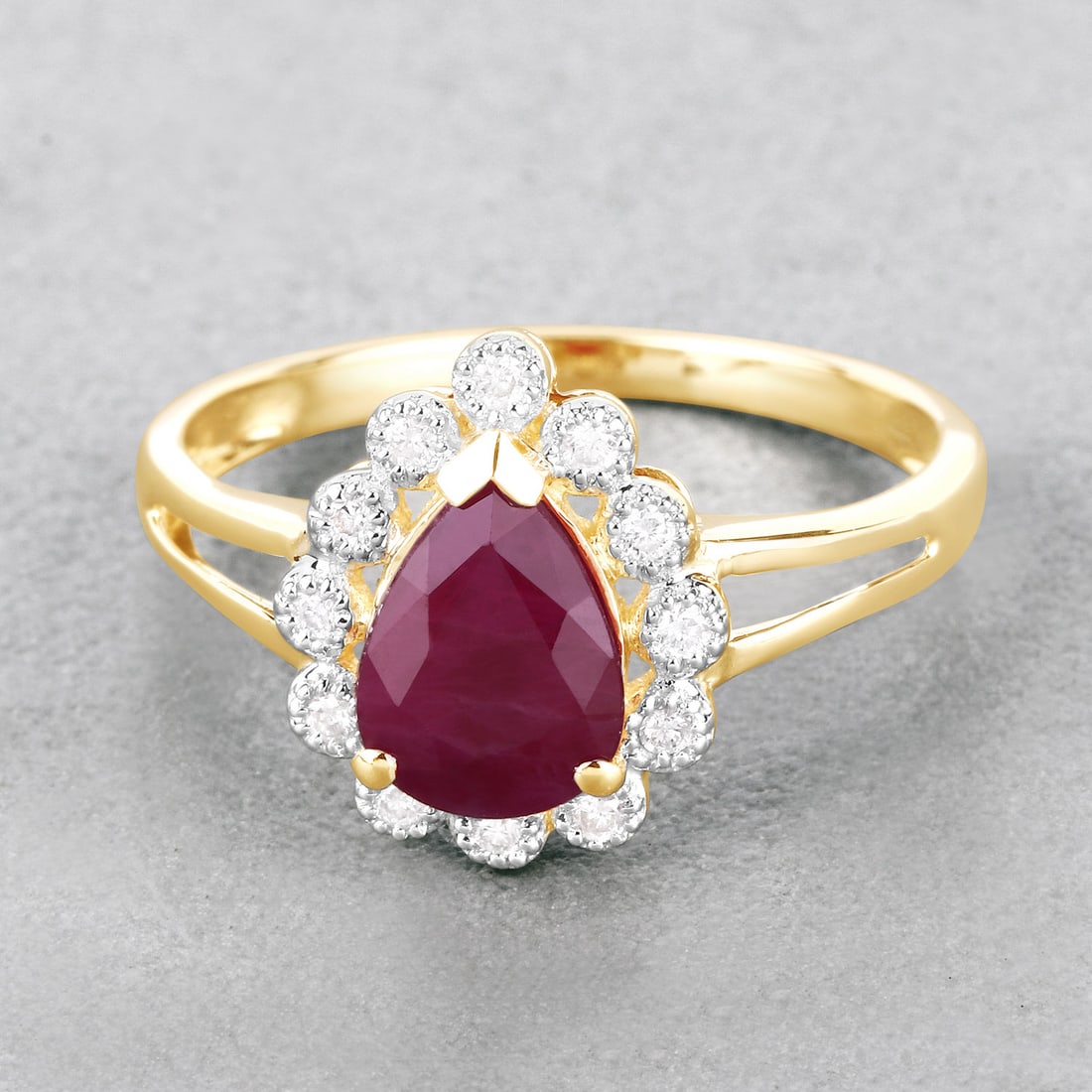 1.31 ctw Ruby Statement 14K Yellow Gold Ring - Certified - 4