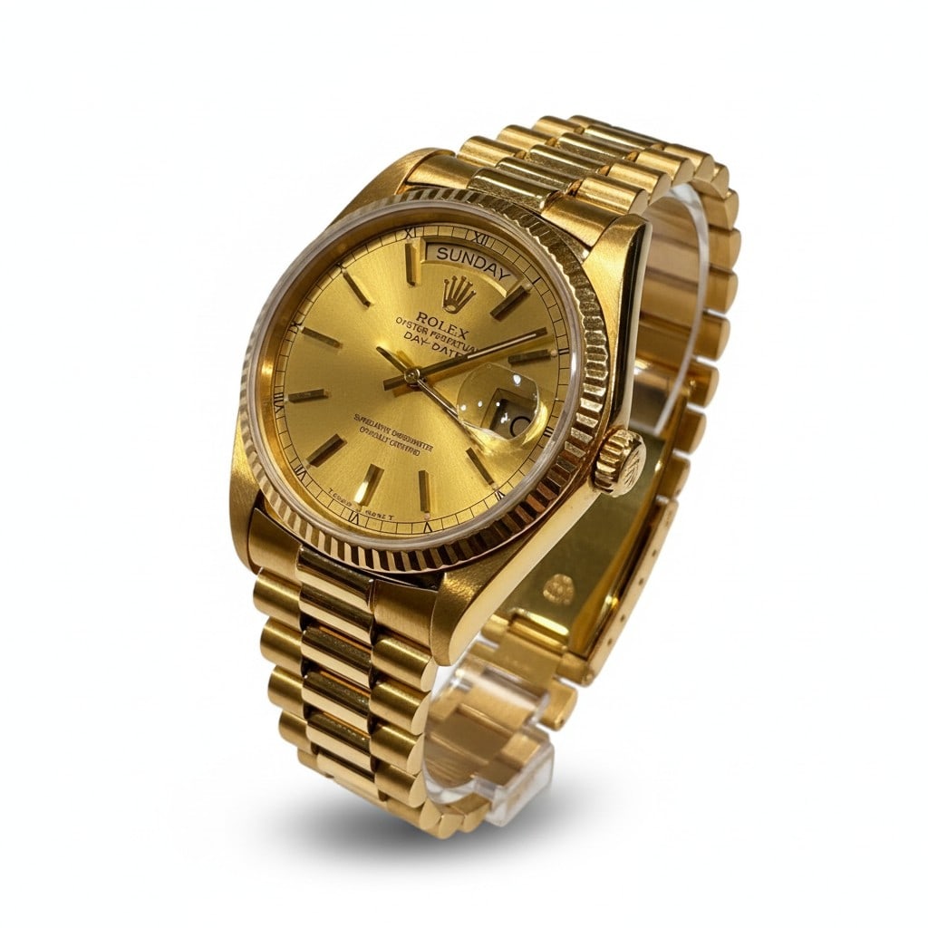 Rolex Day-Date 36 18038 18k Yellow Gold President 1987 Champagne Dial Automatic 36mm Watch (1 of 4)