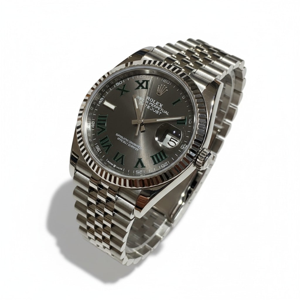 Rolex Datejust 36mm 126234 "Wimbledon" Slate Roman Dial 18K White Gold (1 of 4)