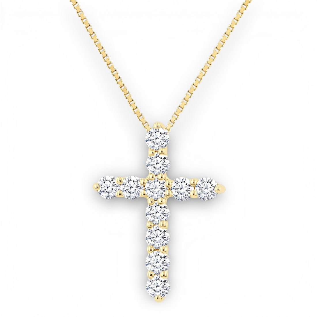 0.33 ctw Diamond 14K Yellow Gold Pendant: A testament to superior craftsmanship, this stunning Cross pendant featuring White Diamond is unparalleled. A detailed Prong gallery secures the stones, rendered in 0.55 grams of lustrous 14K Yellow G