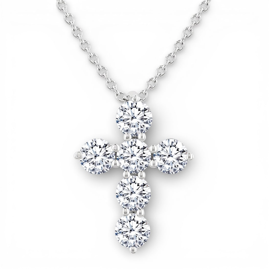 0.5 ctw Diamond Christian Cross 14K White Gold Pendant: A testament to superior craftsmanship, this stunning Christian Cross pendant featuring White Diamond is unparalleled. A detailed Cluster gallery secures the stones, rendered in 0.4 g of lustrous 14K W