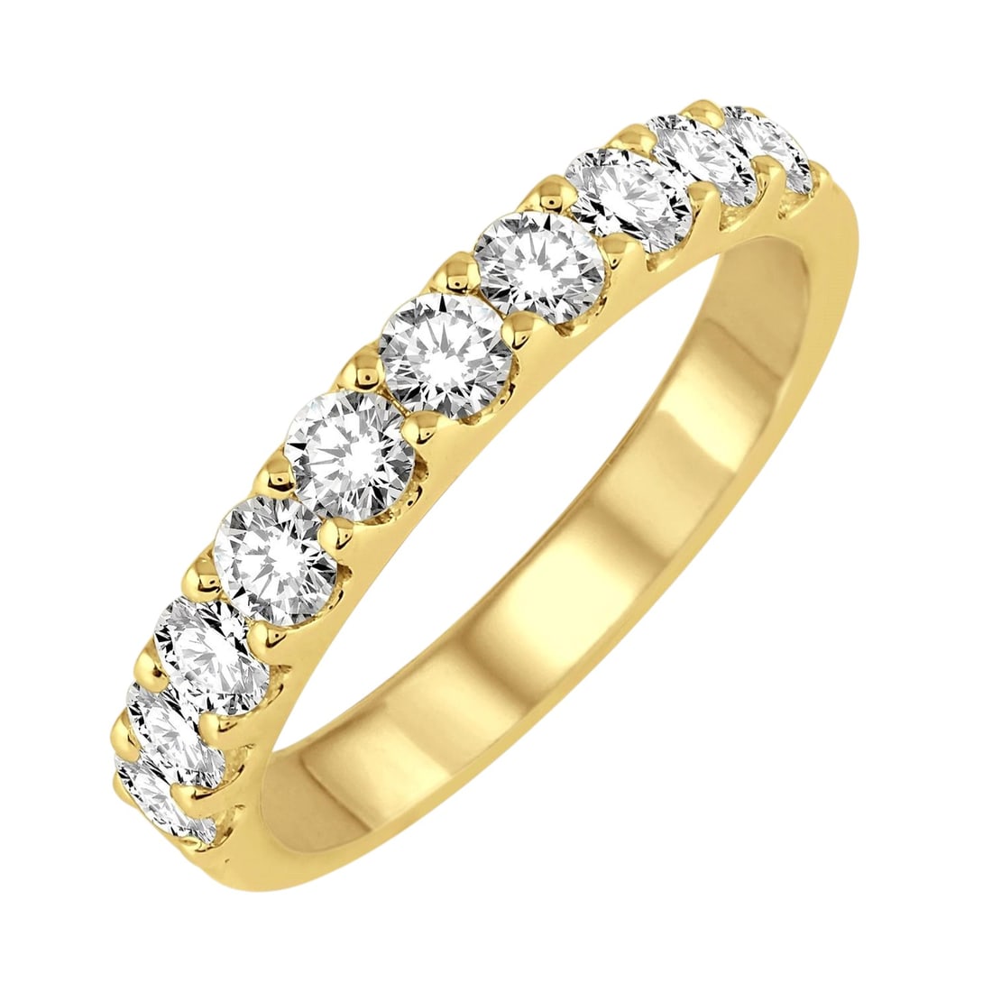 1.0 ctw Diamond 14K Yellow Gold Ring: Rare and radiant, this stunning Round Cut ring featuring Colorless Diamond offers a touch of the extraordinary. Crafted with precision, the Shared Prong setting is seamlessly integrated into 2.95 g of