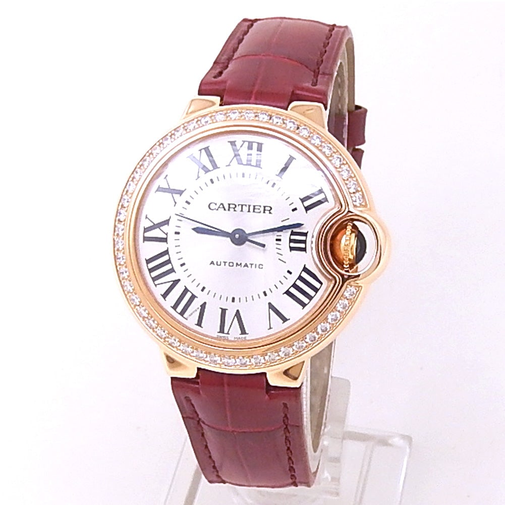 Cartier Ballon Bleu WJBB0033 18k Rose Gold Silver Diamond Dial (1 of 5)