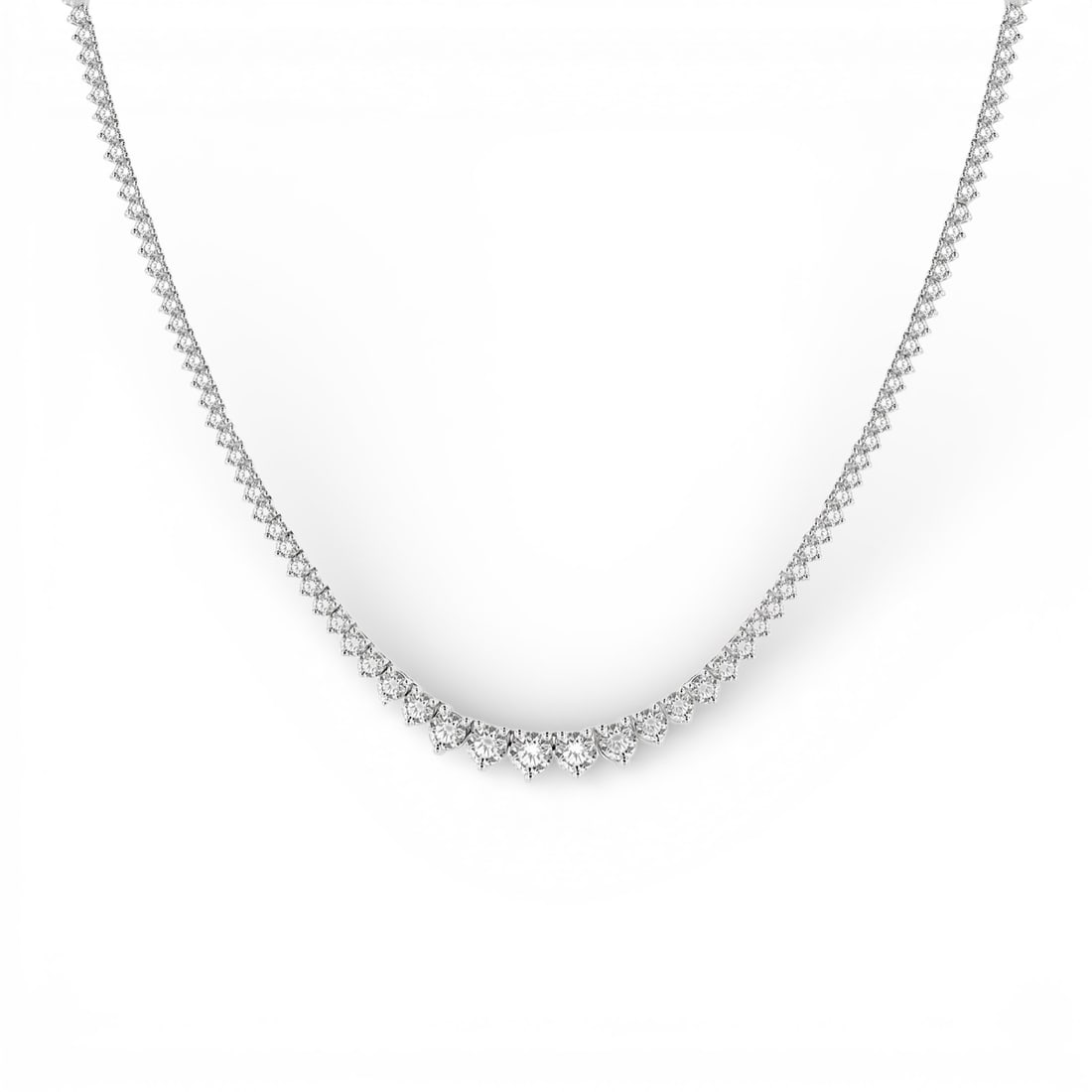 5.17 ctw Riviera Diamond 14K White Gold Necklace (1 of 3)
