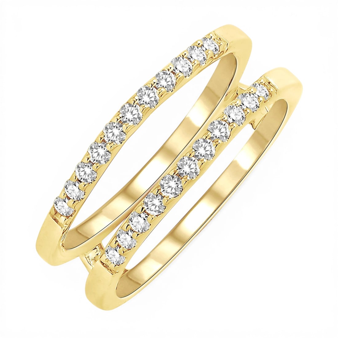 0.32 ctw White Diamond 14K Yellow Gold Insert Ring: Epitomizing grandeur, this elegant Insert ring featuring White Diamond stands as a beacon of refined taste. Crafted with precision, the Pave setting is seamlessly integrated into 3.95 grams of 14K Yel