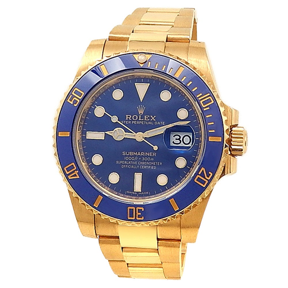Rolex Submariner 116618LB 18k Yellow Gold Blue Dial (1 of 6)