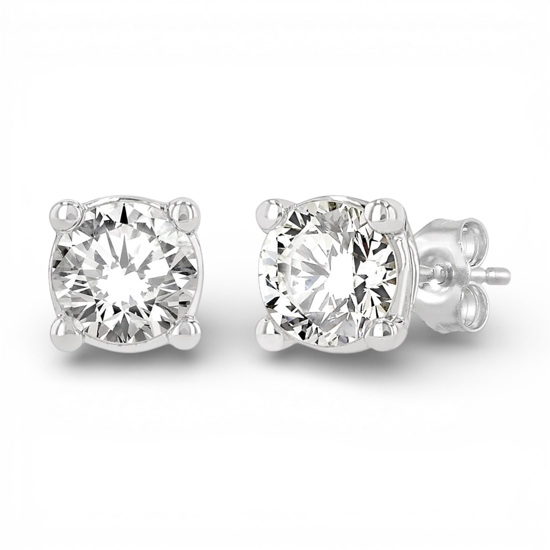 0.33 ctw Round Diamond Solitaire 14K White Gold Stud Earrings: Defining modern elegance, this elegant Solitaire pair of earrings featuring White Diamond captures the essence of style. The gemstones are nestled within a Solitaire framework, supported by a substant