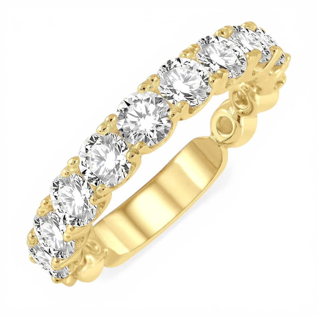 2.00 ctw Lattice Round Diamond 14K Yellow Gold Band Ring: Epitomizing grandeur, this magnificent Lattice band ring featuring White Diamond stands as a beacon of refined taste. Crafted with precision, the Band setting is seamlessly integrated into 3.8 grams o