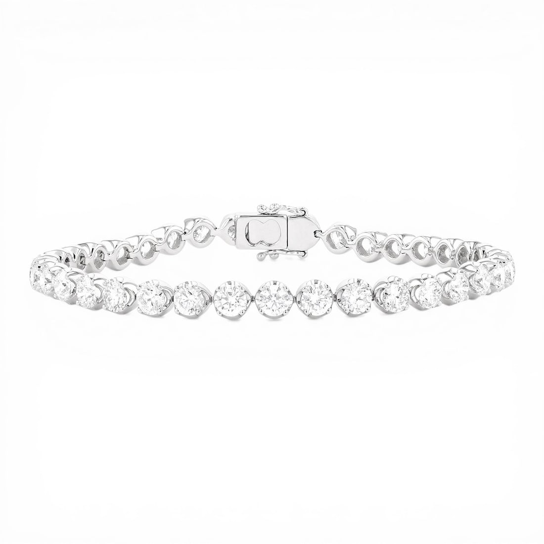 Duchess Classic 2.02 ctw Diamond 18k White Gold Tennis Bracelet: Retail Value: $10,800 Timeless and sophisticated, this exquisite Classic Tennis bracelet featuring White Diamond radiates enduring beauty. A detailed Line gallery secures the stones, rendered in 7.7 g