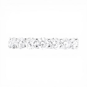 1.98 ctw Duchess Classic Diamond Halfway Band 18K White Gold Ring