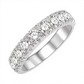 1.51 ctw Diamond 14K White Gold Band Ring