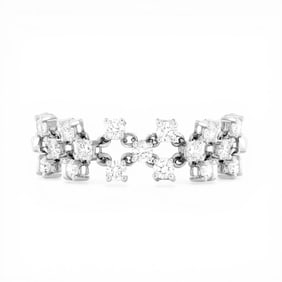 0.51 ctw Diamond Silk Thin Band 18k White Gold Ring