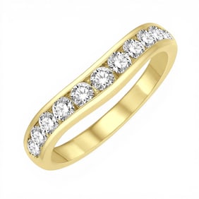 0.75 ctw Diamond 14K Yellow Gold Band Ring