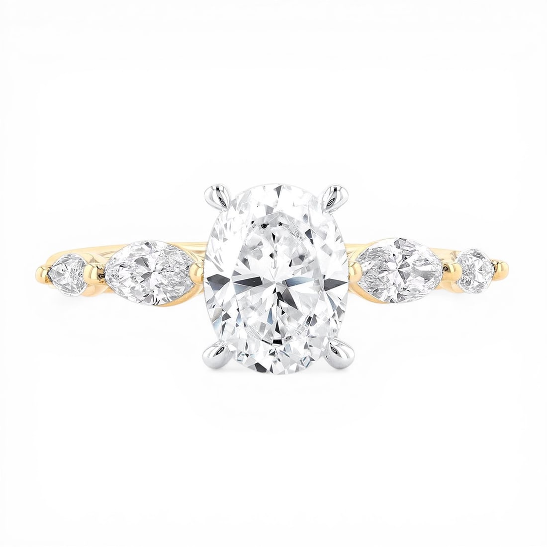 0.66 ctw Oval 5-Stone Diamond 14K Yellow & White Gold Ring: Retail Value: $5,130 Rare and radiant, this stunning 5-Stone ring featuring White Diamond offers a touch of the extraordinary. A detailed Five-Stone gallery secures the stones, rendered in 3.15 grams 