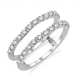 0.63 ctw Round Diamond 14K White Gold Insert Ring