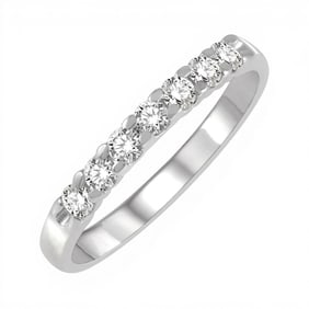 0.35 ctw Diamond 7-Stone Wedding Band in 14K White Gold