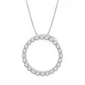 0.25 ctw Diamond Circle of Love 14K White Gold Pendant