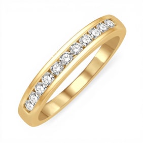 0.35 ctw Diamond Channel Set 14K Yellow Gold Band Ring