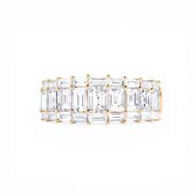 2.41 ctw Baguette Diamond Duchess Band 18K Yellow Gold Ring