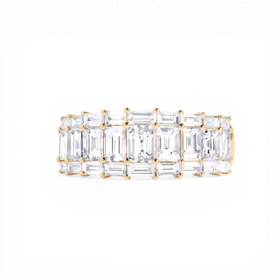 2.41 ctw Baguette Diamond Duchess Band 18K Yellow Gold Ring (1 of 3)