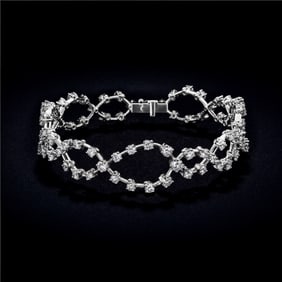 6.4 ctw Round Diamond Link Platinum Bracelet